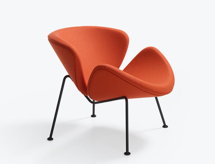Orange Slice® Artifort – fauteuil design 1960, piètement acier