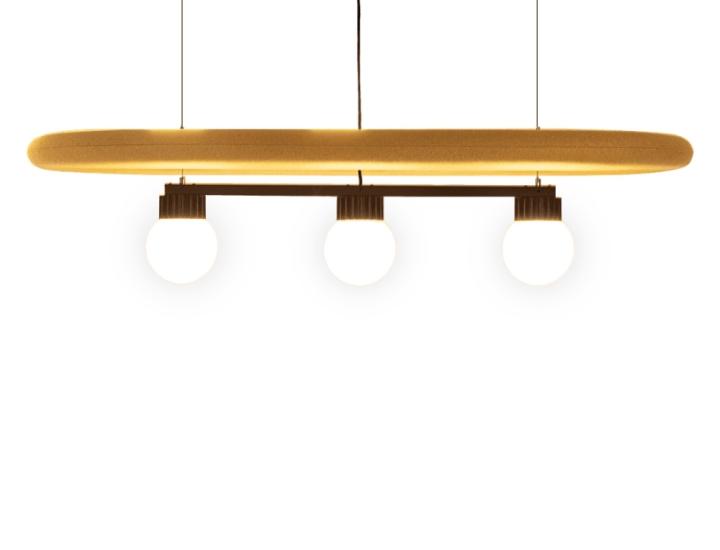 Suspension acoustique BuzziSurf LED réglable, version Globe ou Spot, vue studio