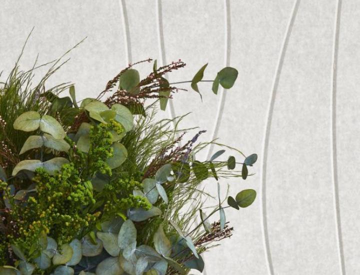 Panneau acoustique ECOwall V-Cut – fibre polyester recyclée, relief coupe en V