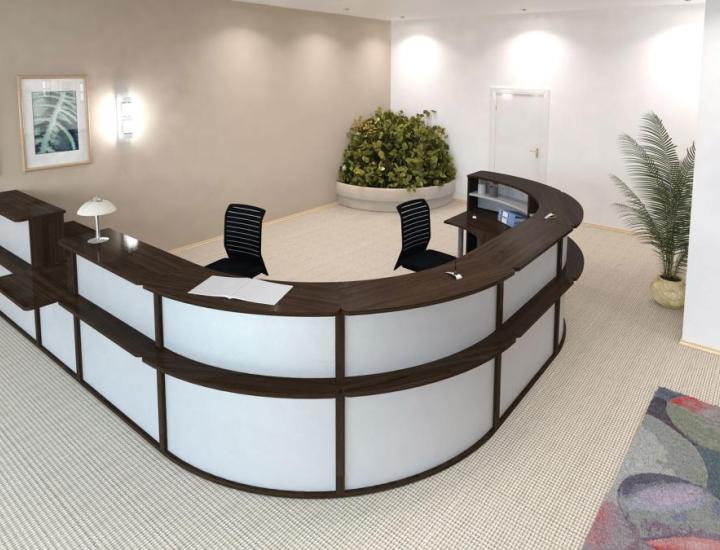 Banque d’accueil Élégance installée dans un hall professionnel