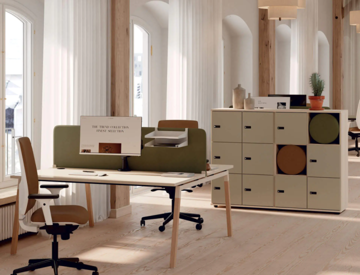 Bureau professionnel Cinétic installé dans un open space
