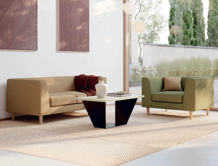Canapé design Lounge dans un espace d’accueil contemporain