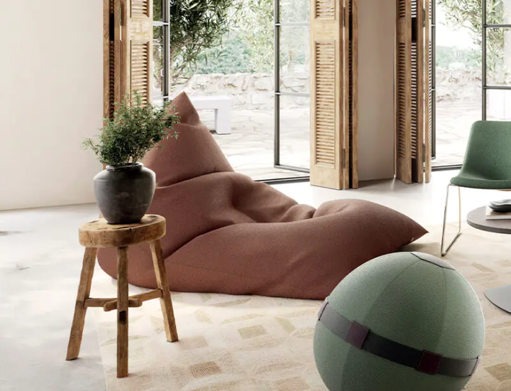 Pouf Snooz en ambiance coworking ou accueil informel contemporain