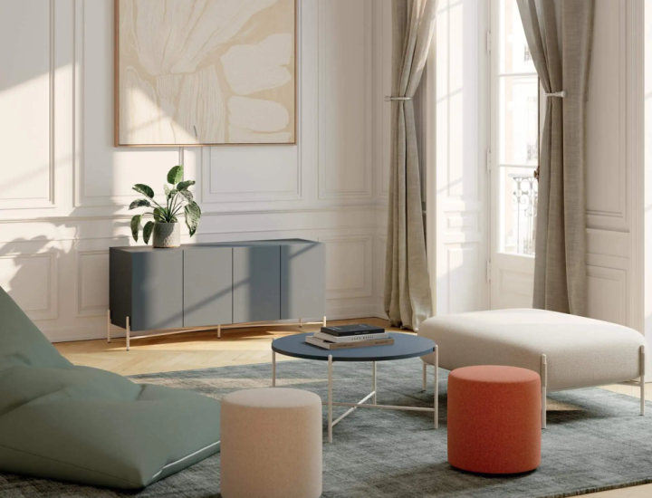 Pouf Snooz installé dans un coin lounge ou une zone de pause au bureau