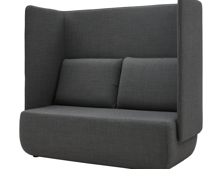 Canapé modulaire OPERA Softline avec combinaison de tissus et couleurs dans un accueil design.
