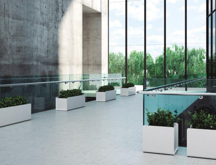 Jardinière aluminium Crepe – Collection multifonction indoor/outdoor pour locaux professionnels