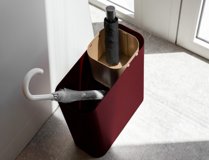 Drop Out Systemtronic – Porte-parapluies double bac personnalisable pour bureaux et espaces de réception
