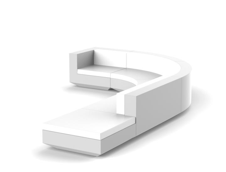 Canapé lounge modulable Vela Vondom – Composition outdoor sur mesure pour espaces professionnels