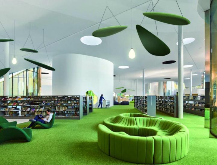 Delta Ceiling Zilenzio – Solution acoustique plafond organique à angle réglable, garanti 20 ans