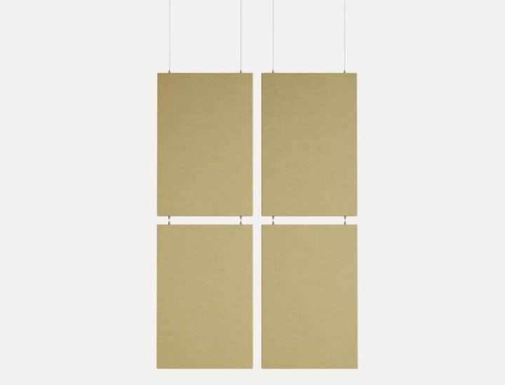 Cloison acoustique suspendue Dezibel Divider Zilenzio – Séparateur open space laine de pierre A1