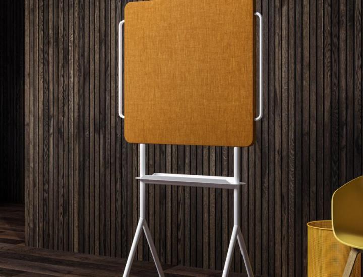 Paravent sur roulettes Mezzo Zilenzio – Cloison acoustique mobile 3-en-1 pour espaces collaboratifs