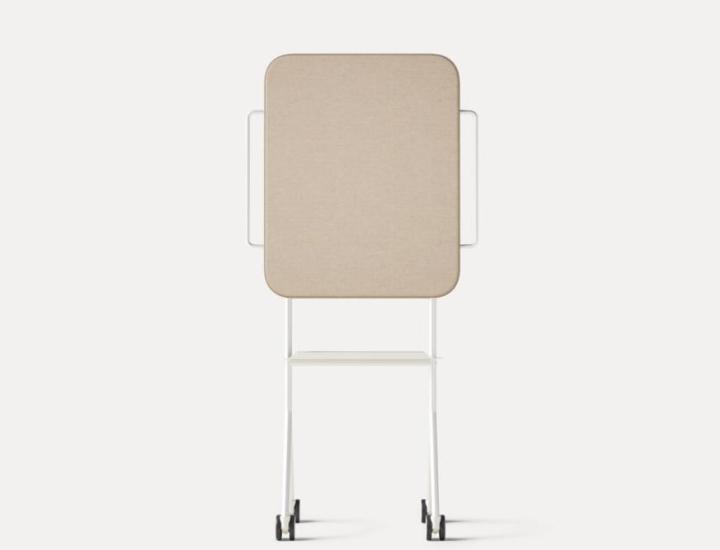 Écran mobile acoustique Mezzo Zilenzio – Tableau blanc magnétique, panneau tissu et laine de pierre