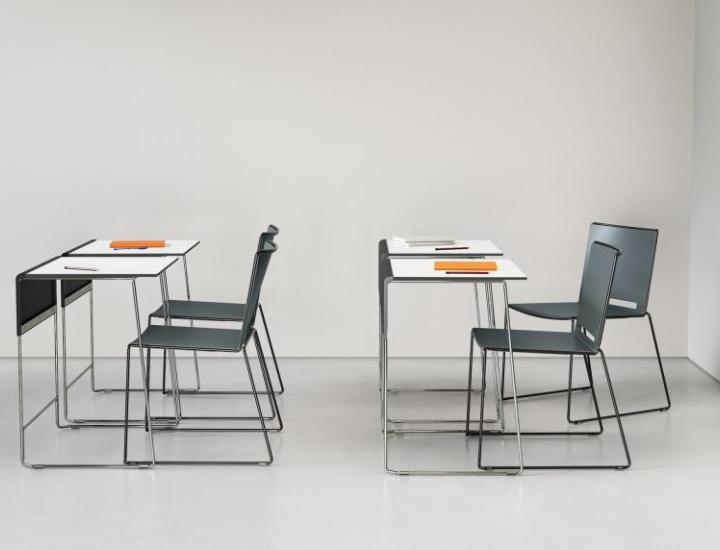 Table en fil d'acier empilable Galileo – Collection Ibebi par Basaglia & Rota Nodari