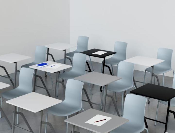 Pitagora Light Ibebi – Table mobile à plateau rabattable conforme GPP pour établissements scolaires et professionnels