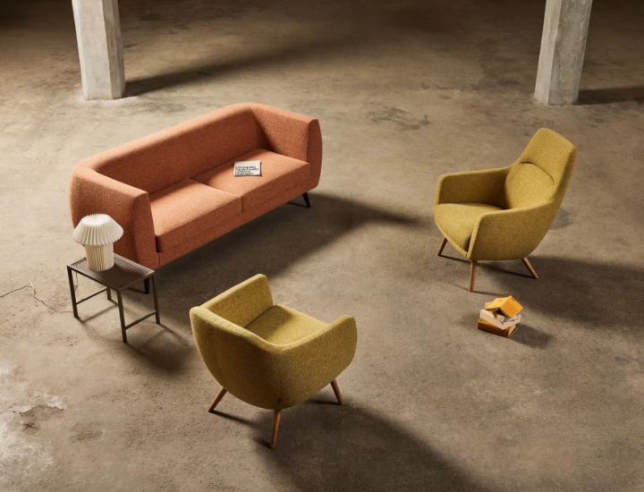 Sea Shell Luxy – Canapé, fauteuil et pouf design aux lignes organiques pour lobbies et espaces de réception