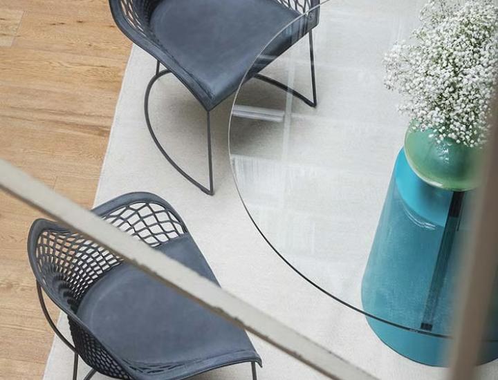 Chaise lounge cuir Midj Guapa – siège hôtel et restaurant design italien Sempere Poli