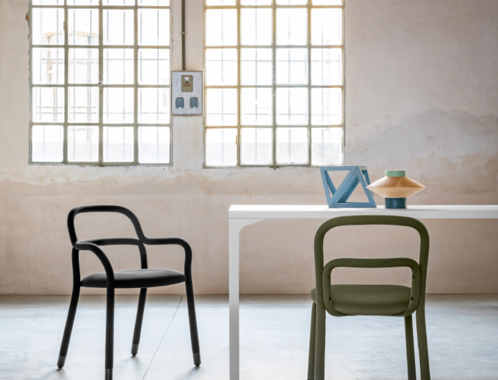 Fauteuil avec accoudoirs Midj Pippi – mobilier design bureau et espace de réunion Made in Italy