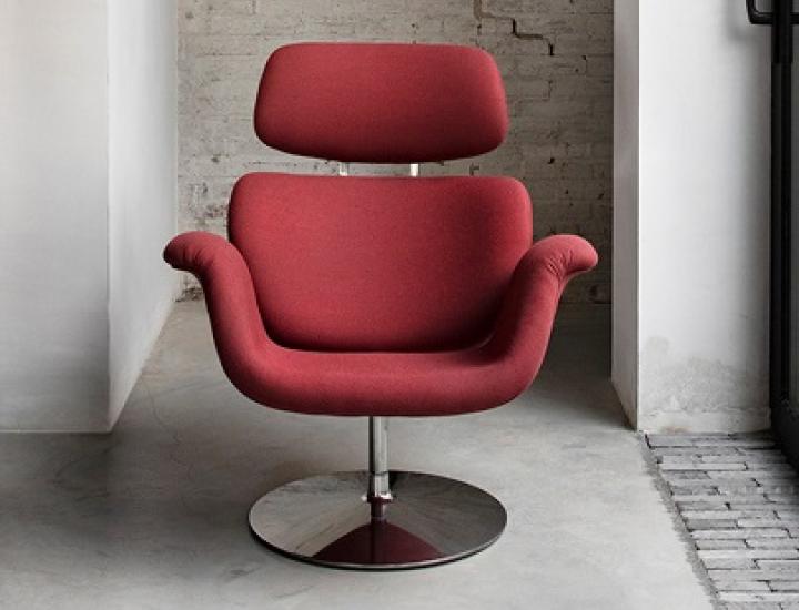Fauteuil Tulip F545 – base pivotante disque ou base croix, aménagement tertiaire.