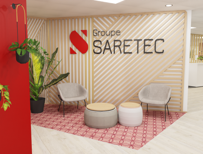 Projet d'aménagement chez Saretec à Nantes
